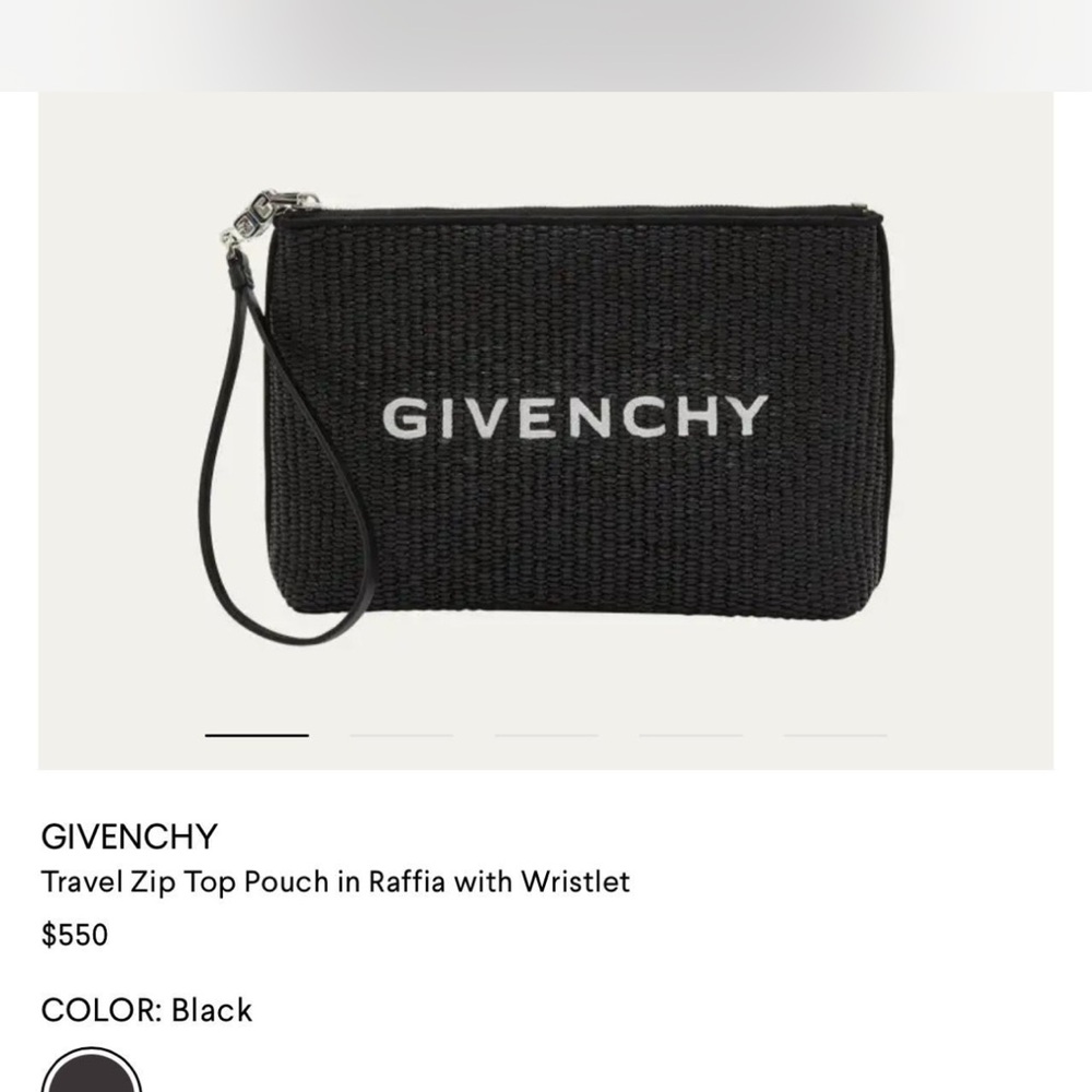 Givenchy Black and White Textured Pouch